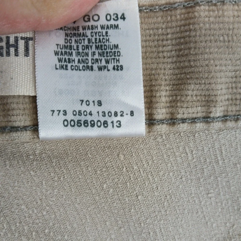 VTG Levis‎ 569 34x29 2004 Corduroy Loose Straight FLAWS